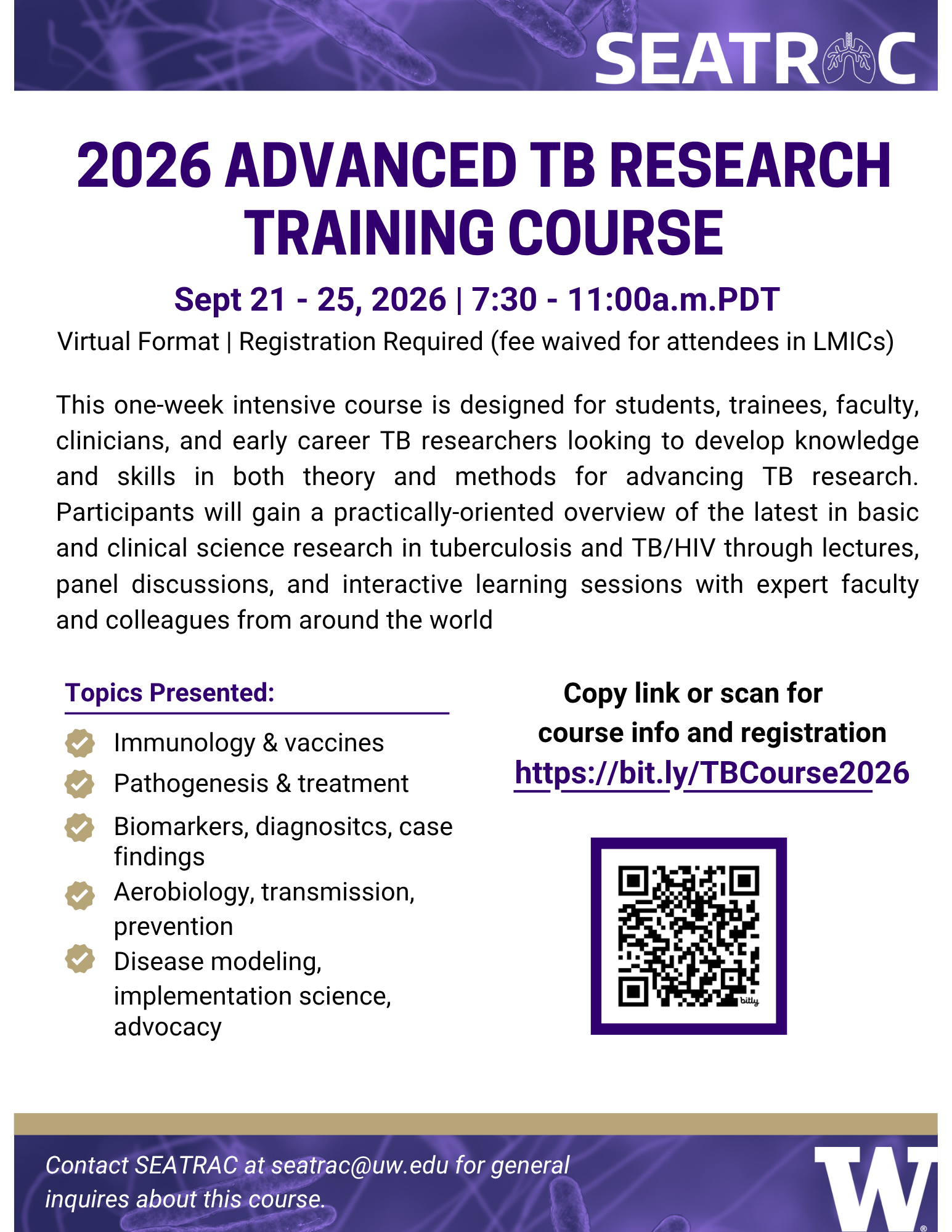 tb course flyer